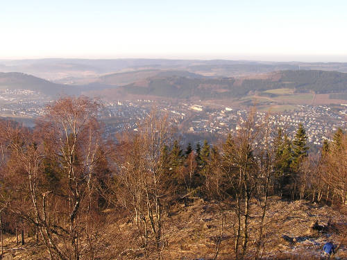 Blick vom Gipfel Olsberg (704 m) auf Bigge-Olsberg.